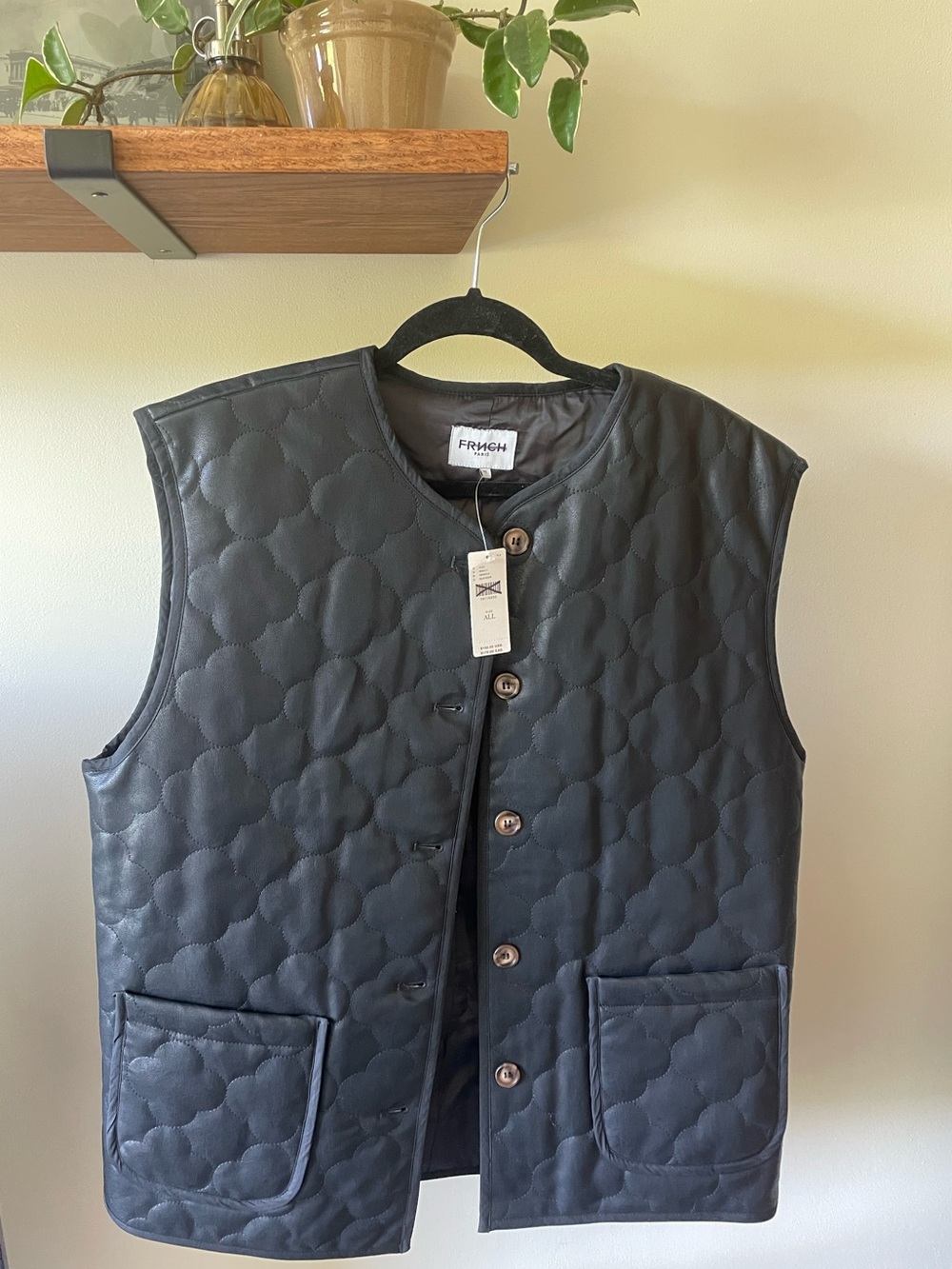 Anthropologie X FRNCH Faux Leather Vest